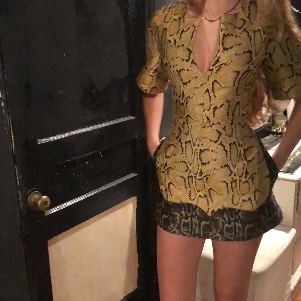 Stella McCartney PARTY Snakeskin Print Dress, SZ 36 - Picture 5 of 15